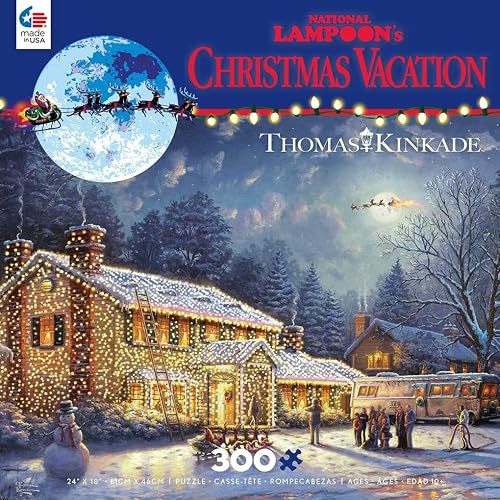 Ceaco Thomas Kinkade National Lampoon's Christmas Vacation Jigsaw Puzzle (300 Piece)