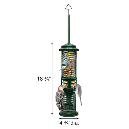 Squirrel Buster Comedero de Tuercas Prueba de Ardillas para Frutos Secos y Frutas, Dos Mallas