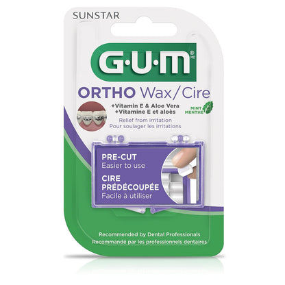 GUM Cera Ortodóntica para Llaves y Alineadores 0070942007641 | Menta, 1 Unidad, Paquete de 6, Protección Dental, Portátil