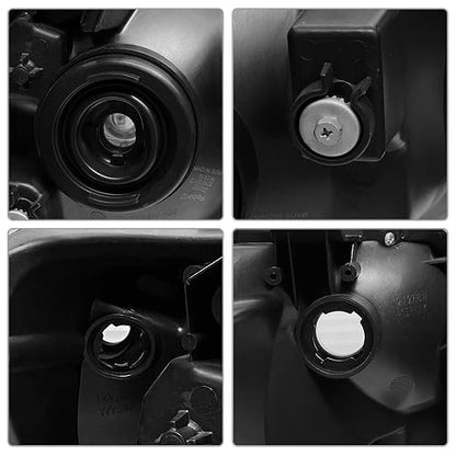 ADCARLIGHTS 2012 2013 2014 2015 TACOMA - Repuesto para faros delanteros TACOMA 2012-2015, carcasa negra, reflector ámbar, lado del conductor y del pasajero