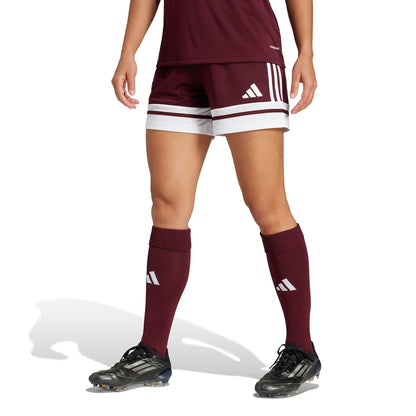 adidas Squadra 25 Shorts Deportivos de Fútbol para Mujer - CH - granate equipo - blanco