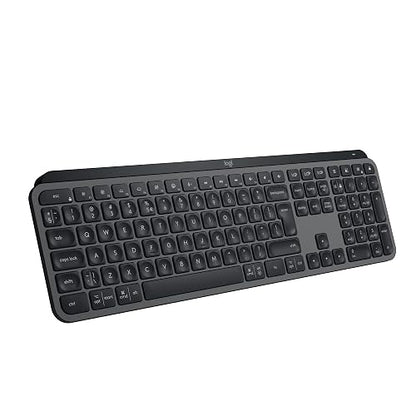 Logitech MX Keys S Teclado inalámbrico, bajo Perfil, preciso y silencioso, Teclas programables, retroiluminado, Bluetooth, USB C Recargable, para Windows PC, Linux, Chrome, Mac - Negro