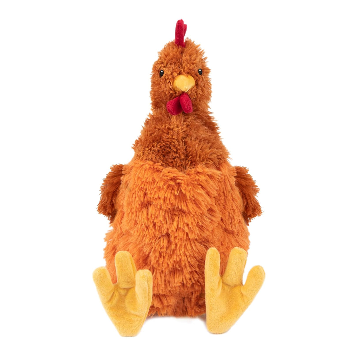 Best Pet Supplies Juguete de Peluche Pollo Arrugado para Perros Cachorros y Adultos Tamaño Grande Café