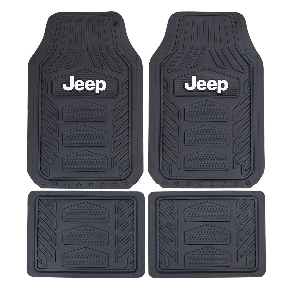 Plasticolor Jeep Weatherpro 001668R01 - Juego de 4 Alfombrillas para Piso, Color Negro