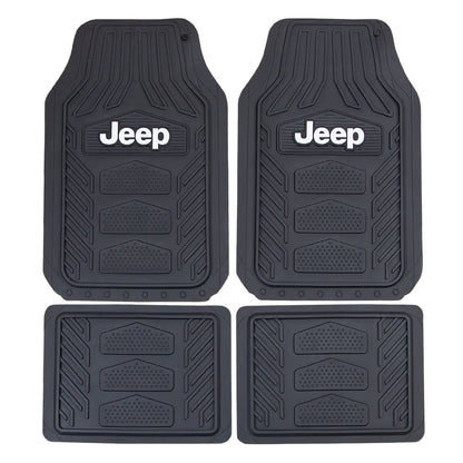 Plasticolor Jeep Weatherpro 001668R01 - Juego de 4 Alfombrillas para Piso, Color Negro