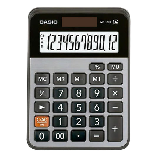 Casio Calculadora Básica MX-120B | 12 dígitos | Negro
