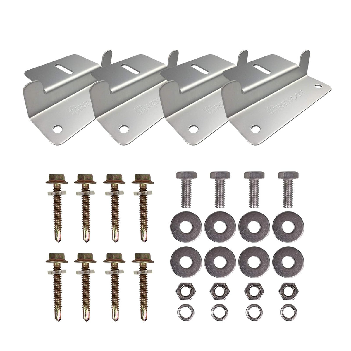 Renogy Soportes de Montaje Z para Panel Solar Aluminio 4 Juegos - 1 Set Z Bracket