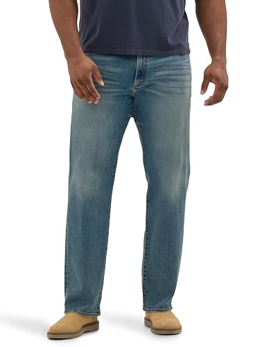 Lee Jeans Rectos relajados Big & Tall Extreme Motion Jeans para Hombre | Cintura 38-64, tallas XL-6XLT, Maverick, diseñada exclusivamente para hombres grandes y altos