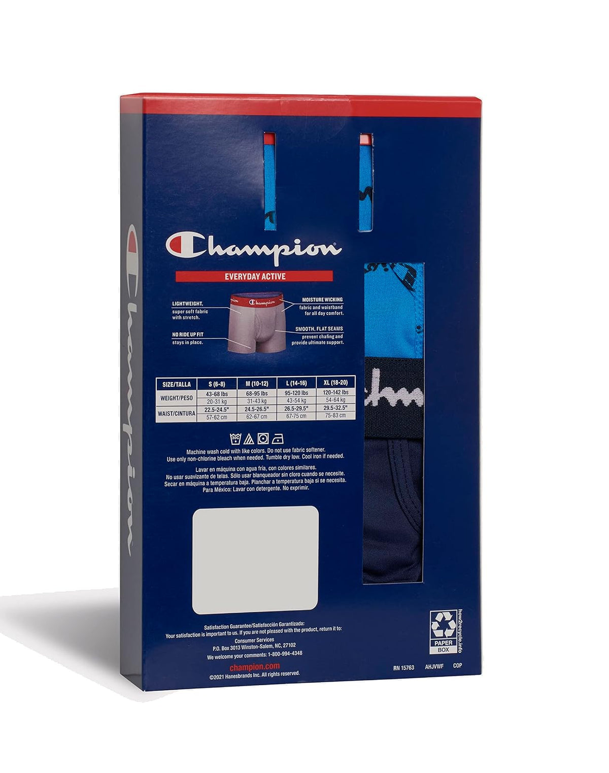 Champion Boys' Underwear, Everyday Active Stretch Boxer Briefs, Assorted 4-Pack