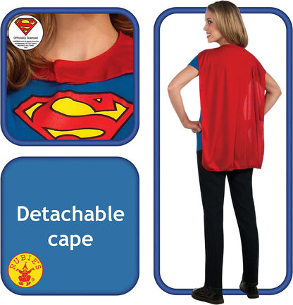 Rubie's Dc Comics Supergirl - playera con capa para mujer Disfraces de tamaño adulto Mujer