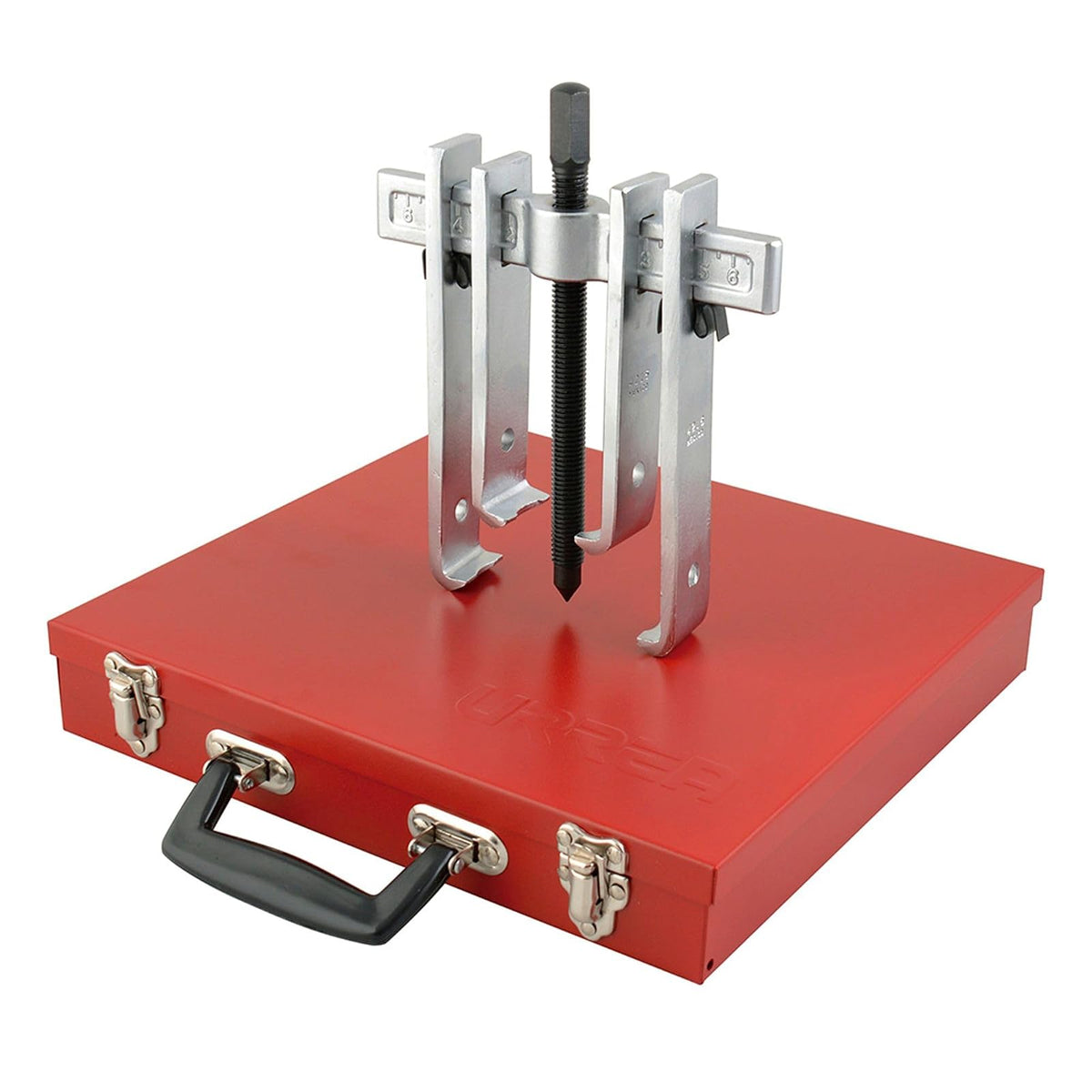 Urrea Herramientas 4214B Juego de Extractor Quijada Recta, 6 Ton, 8 Piezas, Caja Metálica - 8 piezas
