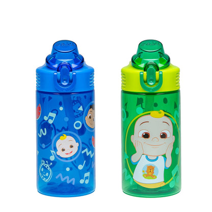 Zak Designs Disney Frozen Set de 2 Botellas de Agua Infantiles - CoComelon (JJ y Cody)