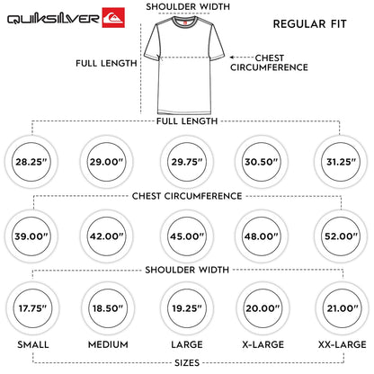 Quiksilver - Playera de Manga Corta de algodón Suave para Hombre