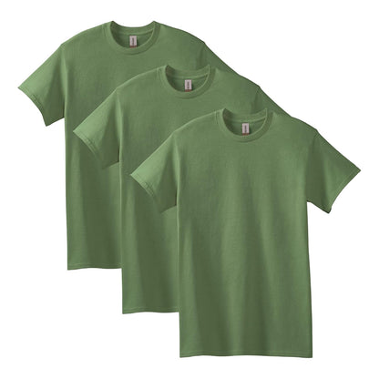 Gildan G5000 Camiseta de Algodón Pesado para Hombre - 3 - Verde fluorescente, NOTA - M