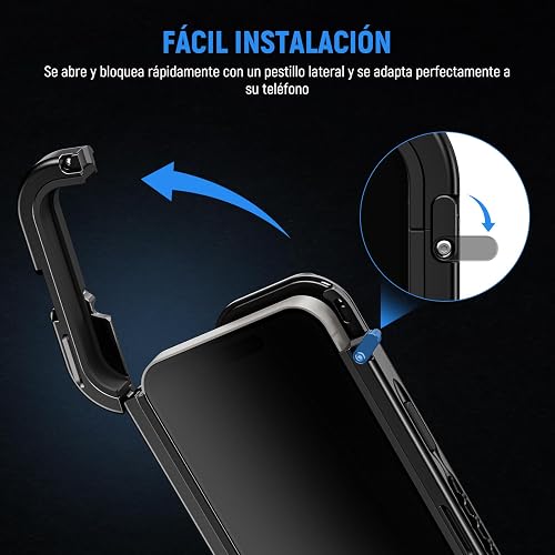 NEEWER 15 Pro MAX Cage [2nd Generación],Liberación Rápida Video Rig Estabilizador con 67mm Adaptador Filtro 17mm Placa Posterior Lente T Mount Lens Adaptador Compatible con Moment T Serie Lente,PA044