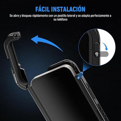 NEEWER 15 Pro MAX Cage [2nd Generación],Liberación Rápida Video Rig Estabilizador con 67mm Adaptador Filtro 17mm Placa Posterior Lente T Mount Lens Adaptador Compatible con Moment T Serie Lente,PA044