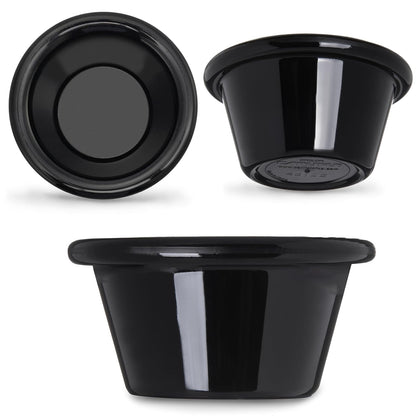 Carlisle 4312203 negro 2 onzas. Suave Ramekin (caja de 48)