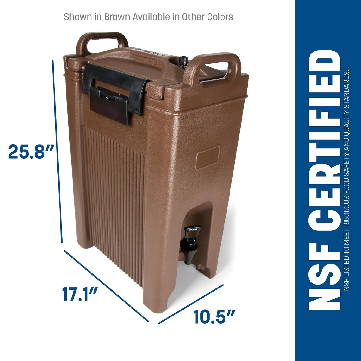 Carlisle XT500001 Cateraide Insulated Beverage Server/Dispenser, 5 Gallon, Brown