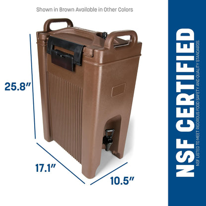 Carlisle XT500001 Cateraide Insulated Beverage Server/Dispenser, 5 Gallon, Brown