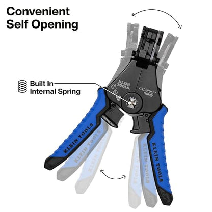 KLEIN TOOLS 11063W, Pinzas pelacables automáticas KATAPULT, Ergonómicas y prácticas, Para cables de 8-22 AWG, Cortes limpios y precisos, Ideal para electricistas y uso profesional
