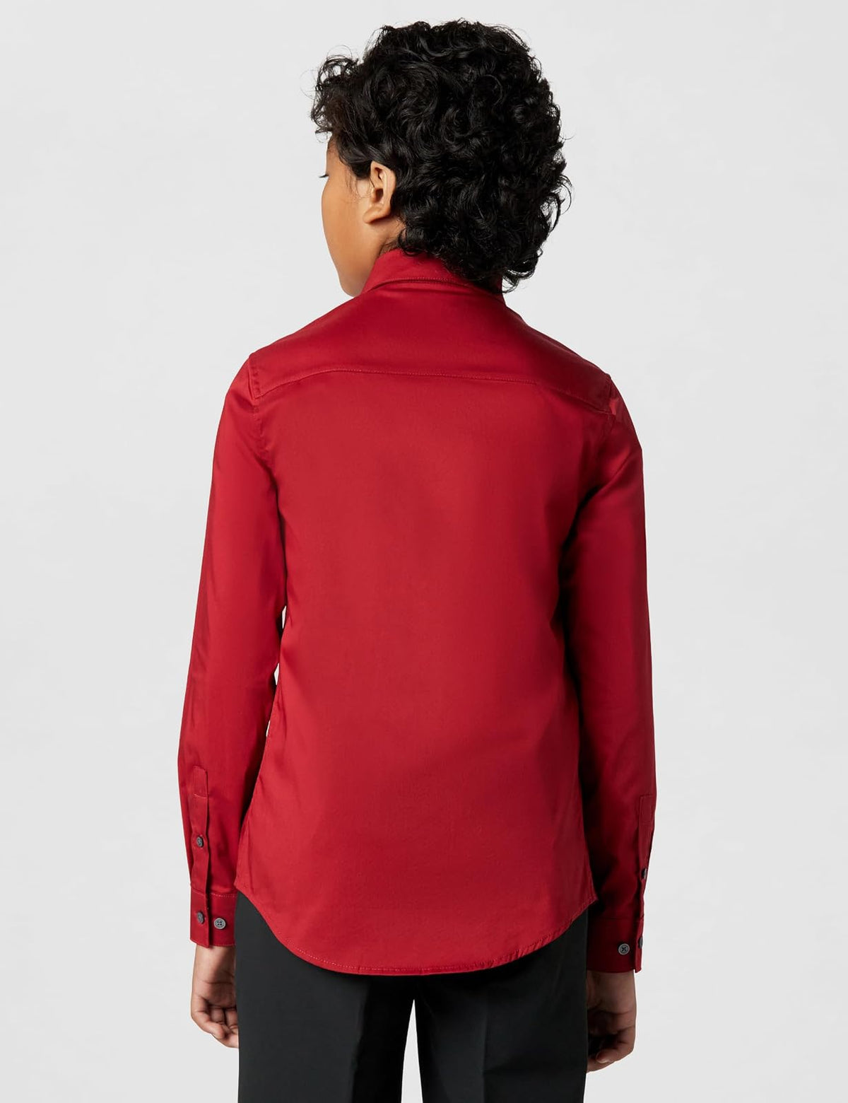 Calvin Klein Camisa de Vestir de Manga Larga Ajustada, Estilo Abotonado con puños abotonados y Dobladillo de Cola de Camisa Camisa de Vestir para Niños