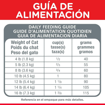 Hill's Science Diet Croquetas para Gato Multiples Adulto 3.2Kg | Croquetas Hill's para gato, pollo real, digestión saludable, sistema inmunológico fuerte, omega-6 y vitamina E