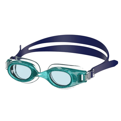 Speedo Unisex-child Swim Goggles Hydrospex Ages 6-14 - talla única - Esmalte Azul Glitter - Celeste