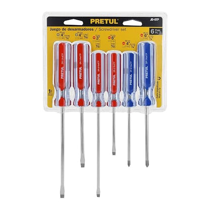 Pretul JD-6TP, Juego de 6 desarmadores, mango de PVC