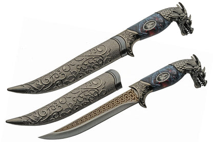 SZCO Supplies 211564 - Daga Medieval con Vaina, 12 Pulgadas de Largo, Azul