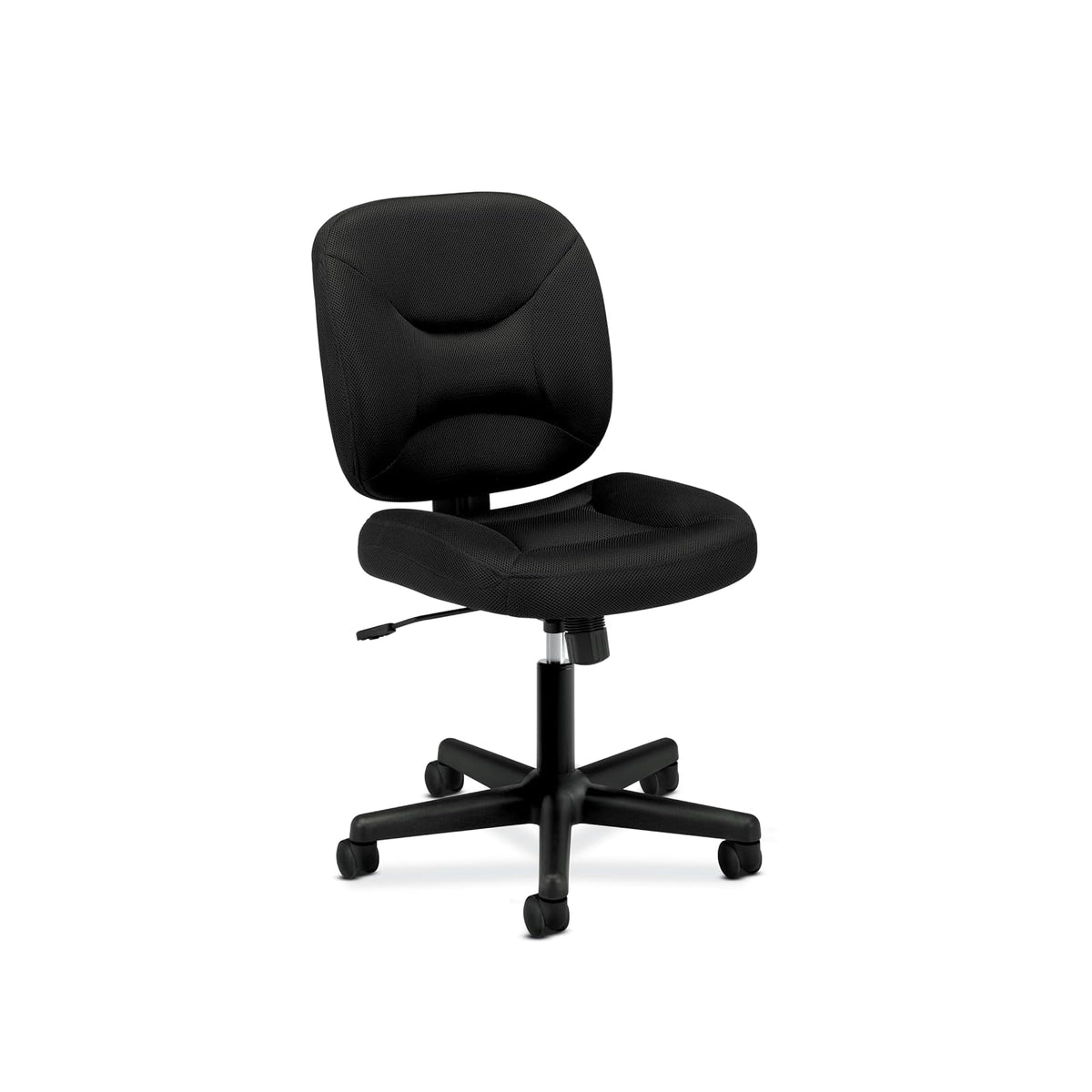 HON ValuTask - Silla de computadora sin Brazos, Malla Acolchada con Respaldo bajo, Control ergonómico de inclinación y tensión, Ruedas giratorias, sillas de computadora de Oficina en casa, para
