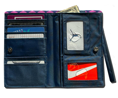 Big Skinny Cartera Bi-Fold Delgada myPhone para Mujeres Talla Grande, Capacidad para Hasta 20 Tarjetas