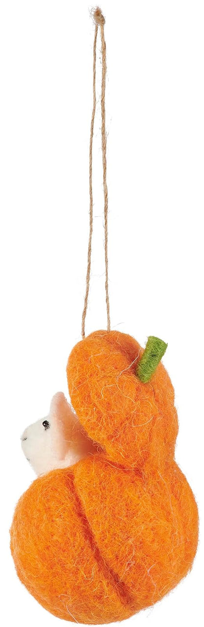 Primitives by Kathy - Ratón de Calabaza - Hanging Ornament - Fieltro - Halloween