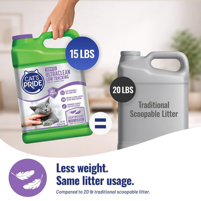 Cat'S Pride MAX Power UltraClean - Arena de bajo rastreo para Gatos de 15 Libras