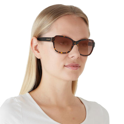 Coach HC8232 para mujer, L1010 Dark Tortoise Brown Grad, Estandar