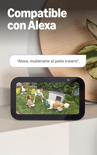 Cámara para exteriores Ring - Cámara para exteriores resistente a la intemperie, video vivo, visión nocturna a color, comunicación bidireccional, alertas de movimiento, compatible con Alexa (blanco)