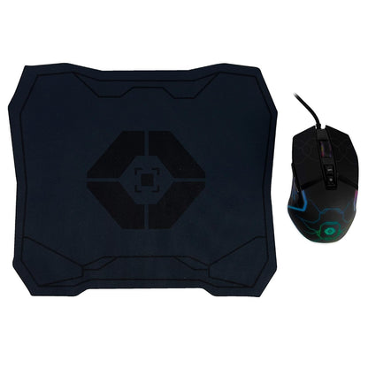 PERFECTCHOICE Kit Gamer con Mouse Alámbrico USB Luz RGB y Tapete para Mouse Arca V-930686 VORTRED