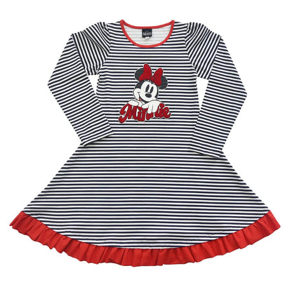 Disney Vestido Manga Larga Minnie Mouse para Niña