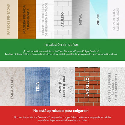 COMMAND 3M Gancho Adhesivo Removible de Plástico Mediano Blanco 8 piezas | Soporta hasta 1.3 kg, Organiza interiores sin dañar superficies, No requiere herramientas, Fácil de instalar, Fijación segura