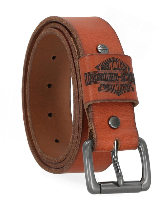 Harley-Davidson Cinturón de piel para hombre de 38 mm Cinturón Hombre