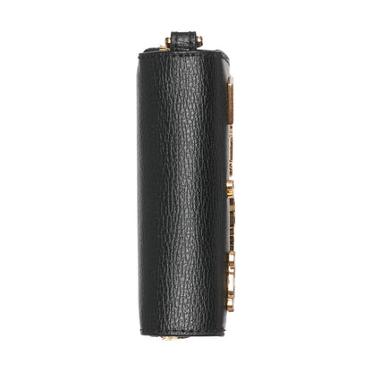 Karl Lagerfeld Paris Jacqueline SLG portafolios, Negro/Dorado