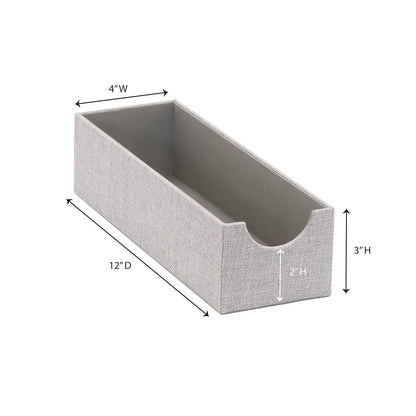 Household Essentials, Bandeja organizadora Estrecha Gris, Paquete de 2