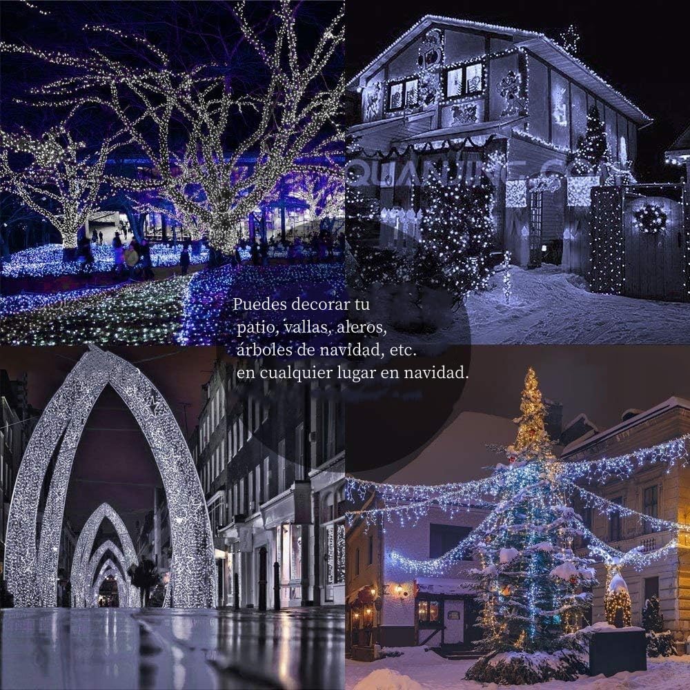 Series de Luces led - Luces de Navidad con 8 modos de iluminación Guirnalda de Luces de Navidad