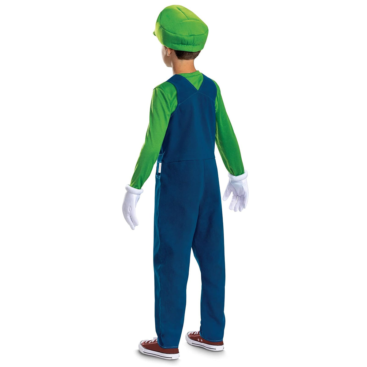 Disfraz de Luigi para niños, disfraz oficial de Super Mario Bros y accesorios para niños, tamaño (4-6)