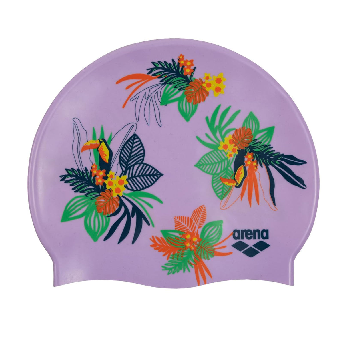 Arena - Gorro de natación Unisex de Silicona con Estampado Junior para niños y niñas, Entrenamiento de natación, Ajuste más pequeño, Talla única