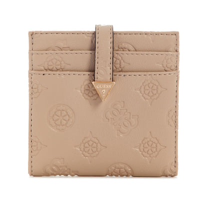GUESS CARTERA PHOEBE SLG TAB CARD CASE COLOR CAFÉ LOGO