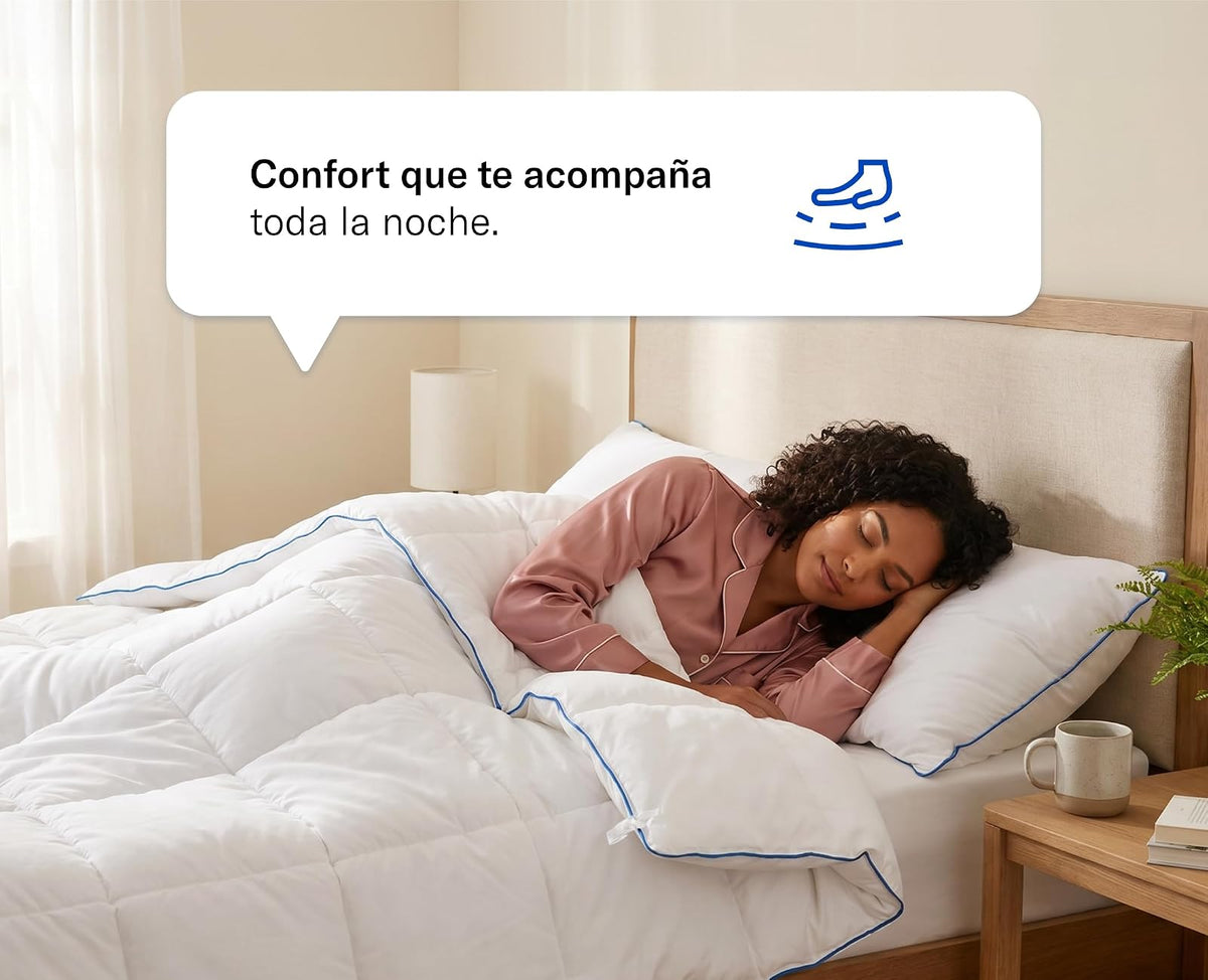 Luuna Nuevo Duvet de Plumón de Microfibra Primavera/Otoño, Down Alternative, Matrimonial-Queen Size, 12 Meses de Garantía