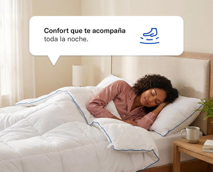 Luuna Nuevo Duvet de Plumón de Microfibra Primavera/Otoño, Down Alternative, Matrimonial-Queen Size, 12 Meses de Garantía