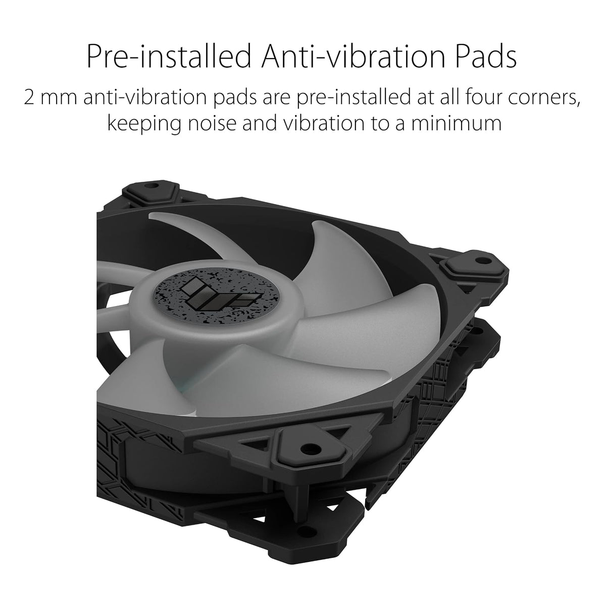 ASUS TUF Gaming TF120 ARGB Chassis Fan 3Pin Customizable LEDs Blade, Advanced Fluid Dynamic Bearing, 120mm PWM Control, Anti-vibration Pads, Double-layer LED Array for Computer Case & Liquid Radiator