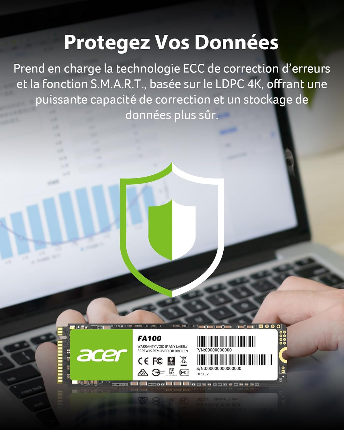 Acer Unidad SSD FA100 1TB M.2 NVME3000MB/S (BL.9BWWA.120)