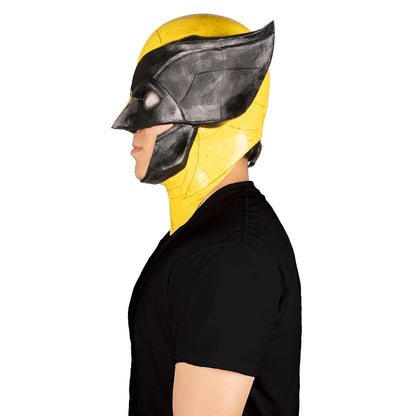 Ghoulish Productions Wolverine Máscara de Látex Completa - Licencia Oficial de Colección Amarillo y Negro Mediana - Accesorio para Disfraz de Superhéroe Halloween Cosplay Convenciones